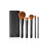 High Quality Vegan Brush Synthetic 5PC Makeup Brush Set with Travel Case